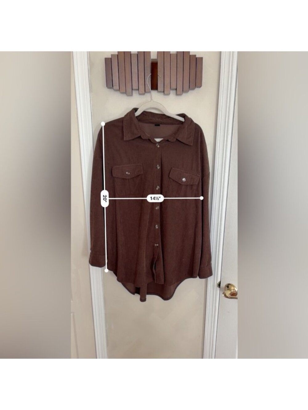 SHEIN Brown Button-Up Shirt